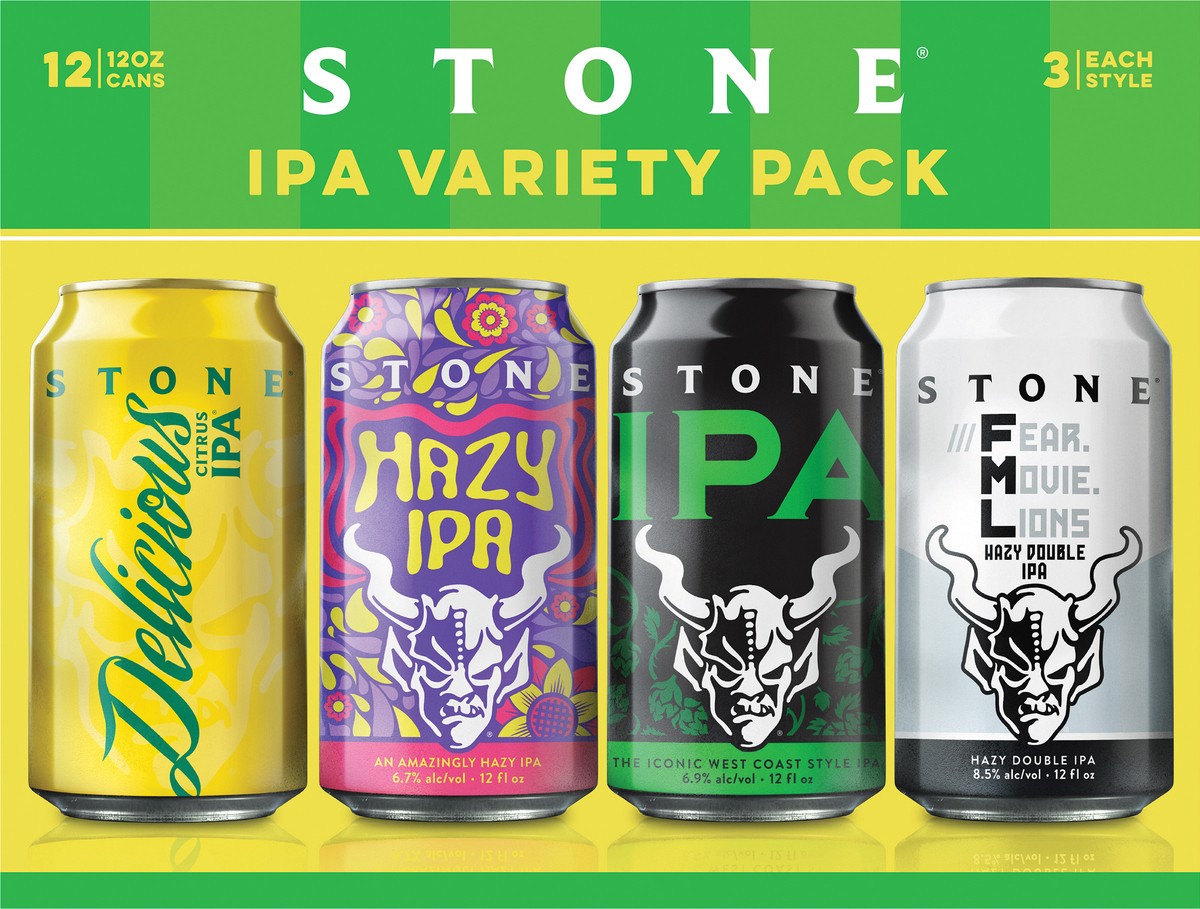 slide 4 of 4, Stone IPA Variety Pack, 12 ct; 12 fl oz