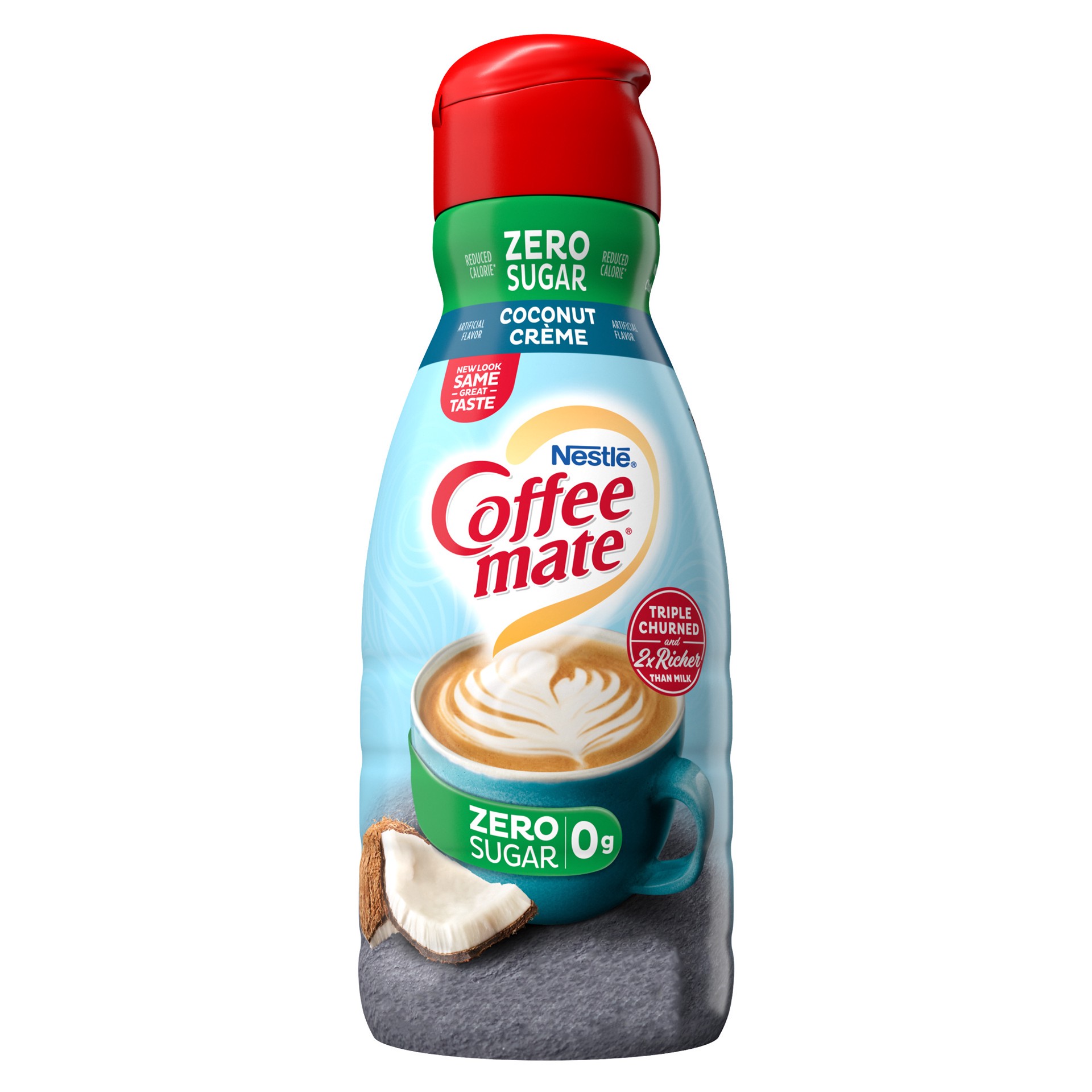 slide 1 of 7, Coffee mate Zero Sugar Coconut Creme Liquid Coffee Creamer, 32 oz