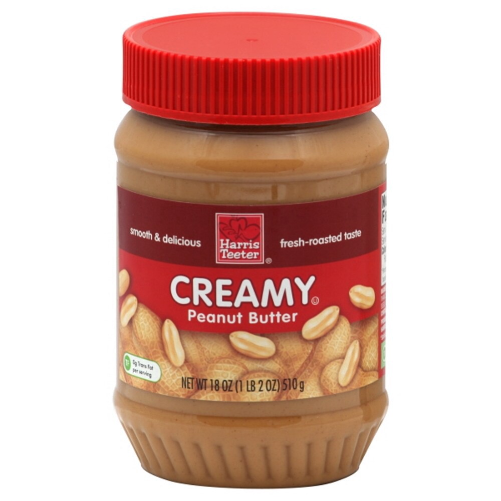 slide 1 of 1, Harris Teeter Peanut Butter - Creamy, 18 oz