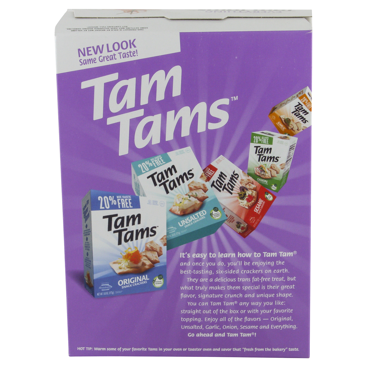 slide 6 of 6, Manischewitz Tam Tams Everything Snack Crackers, 9.6 oz