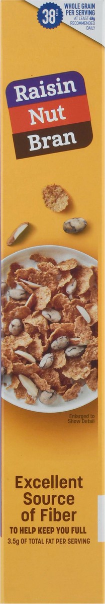 slide 7 of 11, 	
Raisin Nut Bran Breakfast Cereal, Coated Raisins, Almonds, Excellent Source Fiber, 20.8 oz, 17.1 oz