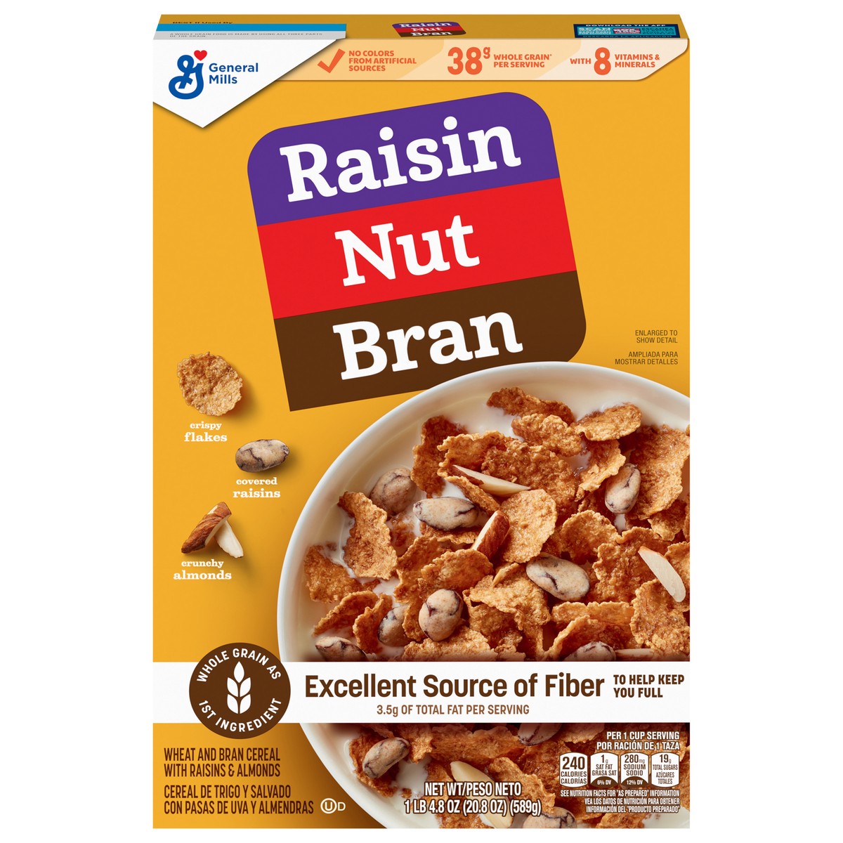 slide 1 of 1, Raisin Nut Bran Breakfast Cereal 20.8oz - General Mills, 20.8 oz