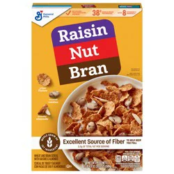 Raisin Nut Bran Cereal, High Fiber Cereal, Made with Whole Grain, 20.8 oz