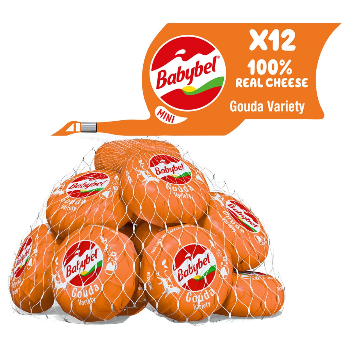 slide 1 of 1, Mini Babybel Gouda Snack Cheese, 12 Pack (8.5 oz), 8.5 oz