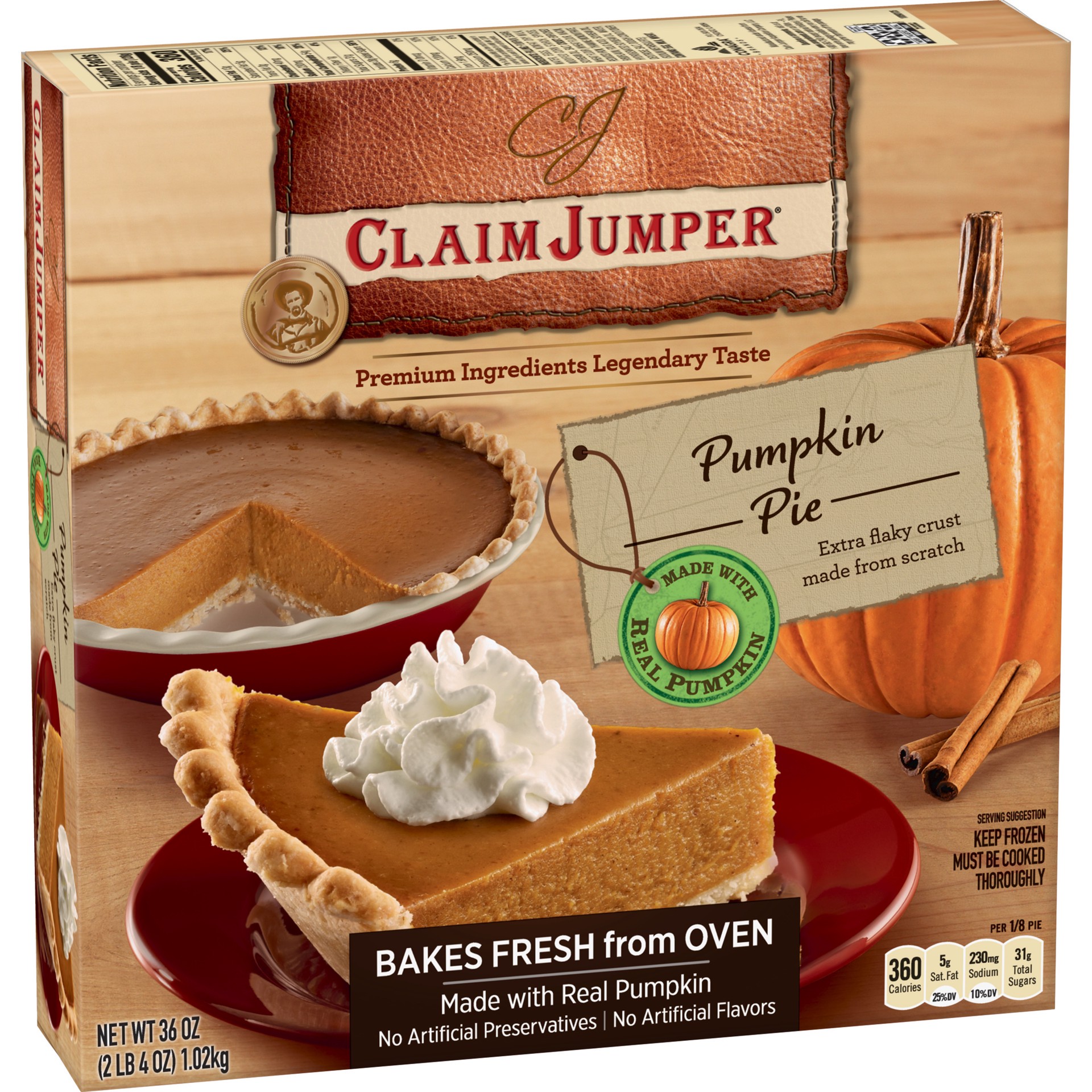 slide 4 of 5, Claim Jumper Pumpkin Pie Frozen Dessert, 36 Oz, 36 oz