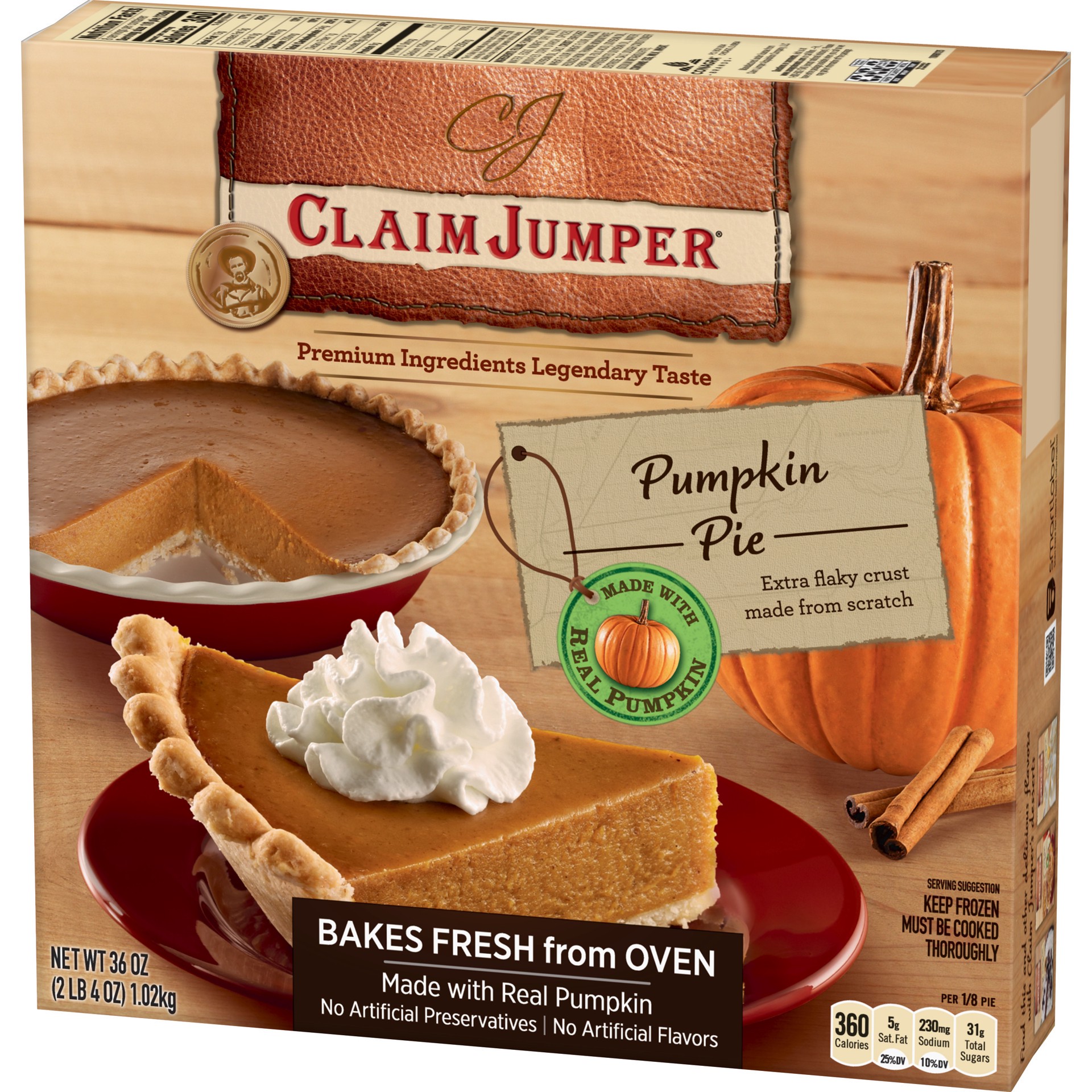 slide 5 of 5, Claim Jumper Pumpkin Pie Frozen Dessert, 36 Oz, 36 oz