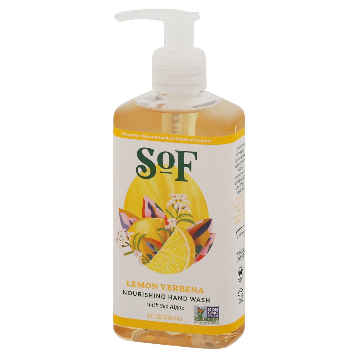 slide 4 of 9, SOF Nourishing Lemon Verbena Hand Wash with Sea Algae 8 fl oz, 8 fl oz