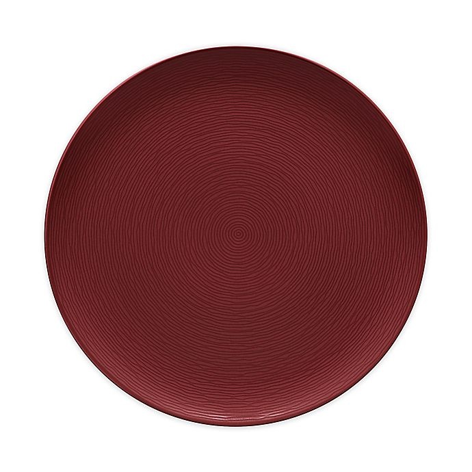 slide 1 of 1, Noritake Red on Red Swirl Round Platter, 12.25 in