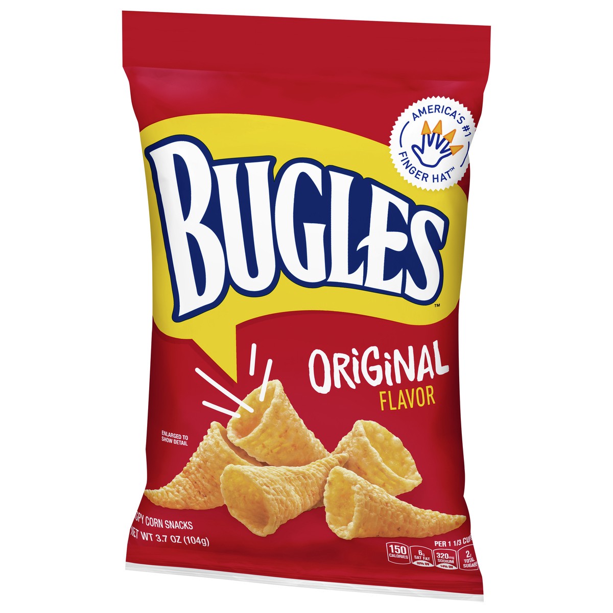 slide 4 of 9, Bugles Original Flavor Crispy Corn Snacks, 3.7 oz Bag, 3.7 oz