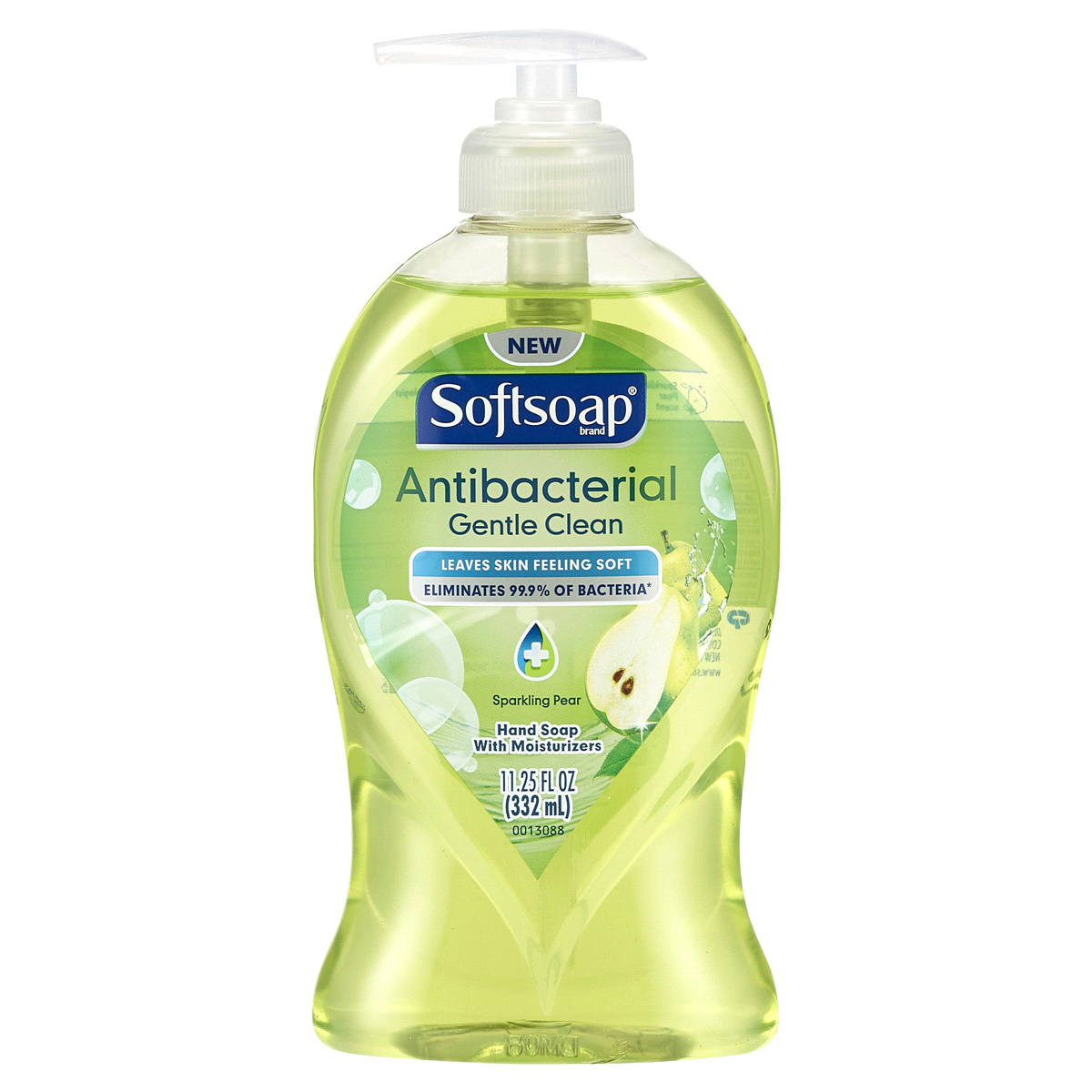 slide 1 of 7, Softsoap Antibacterial Liquid Hand Soap Pump, Gentle Clean, Sparkling Pear - 11.25 Fl. Oz., 11.25 fl oz