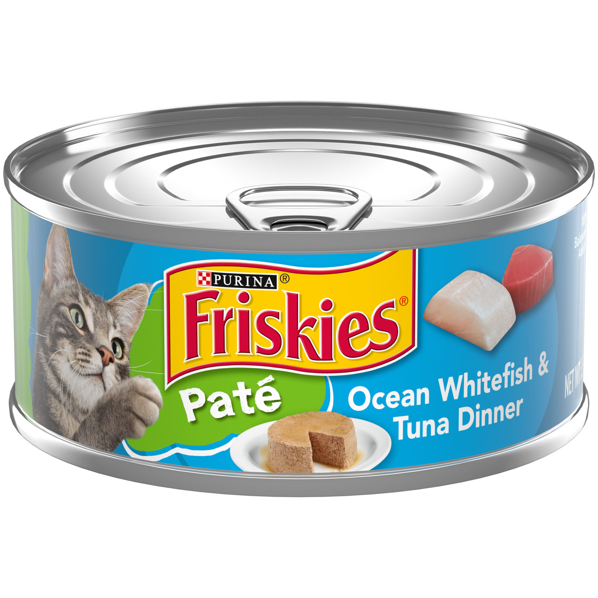 slide 1 of 7, Purina Friskies Paté Wet Cat Food Ocean White Fish & Tuna Dinner - 5.5oz, 