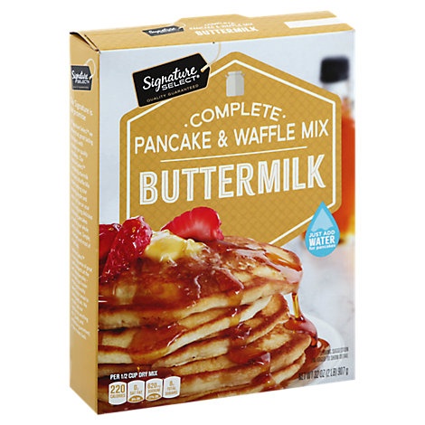 slide 1 of 1, Signature Select Pancake & Waffle Mix Buttermilk Complete, 32 oz