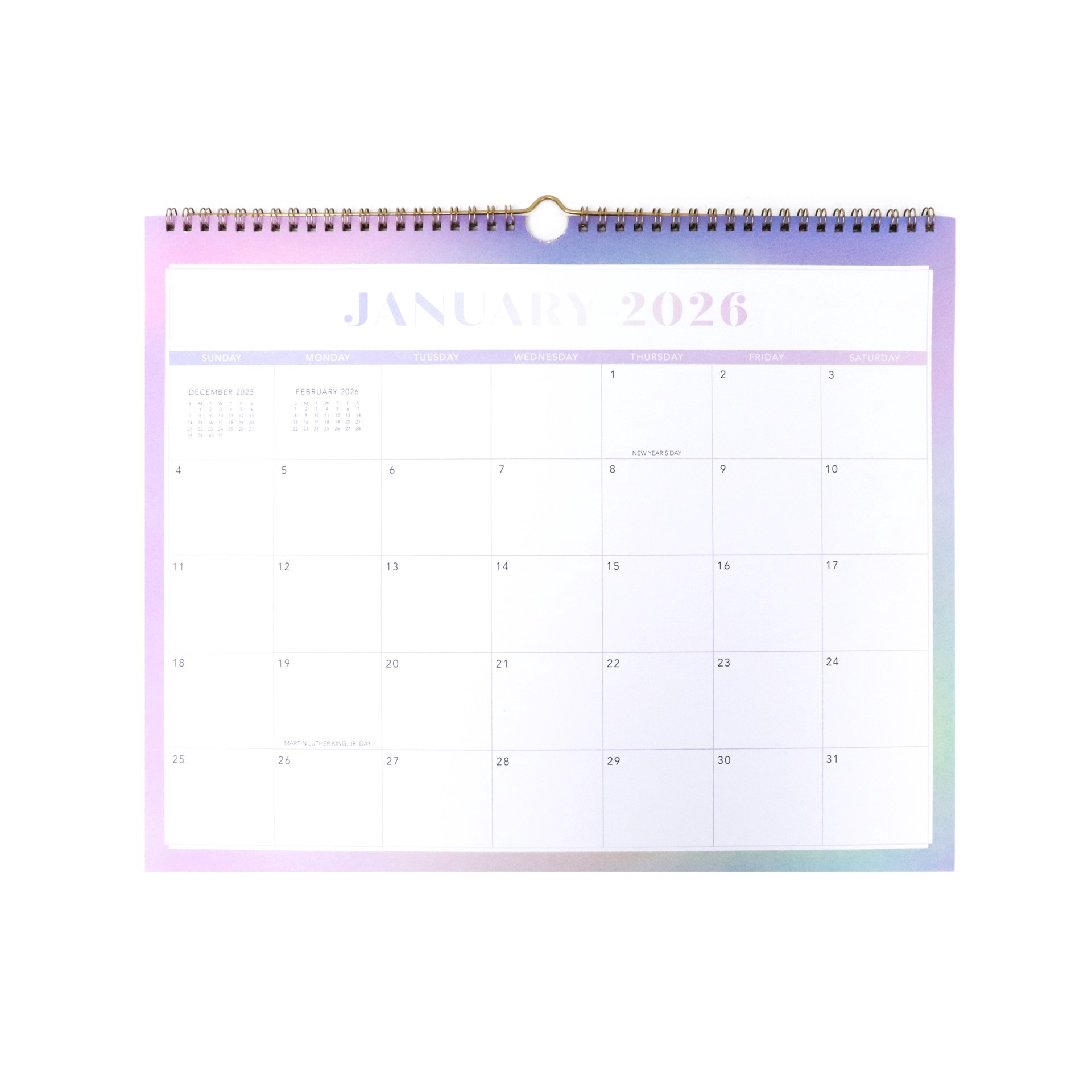 slide 3 of 3, 15" X 12" Ombre 2026 Wall Calendar By Recollections, 15 in x 12 in