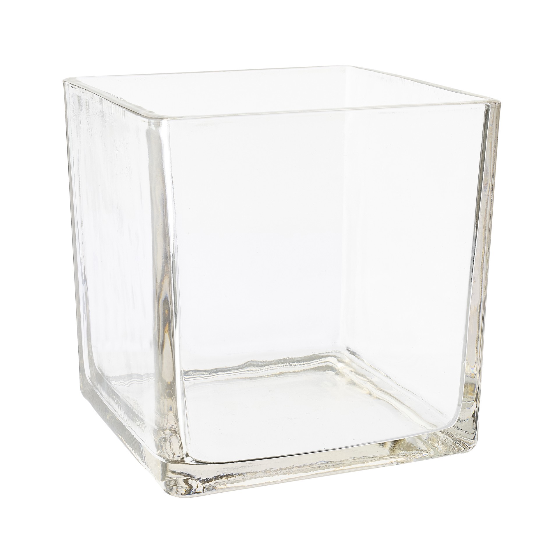 slide 2 of 2, 5" Cube Glass Vase By Ashland, 4.7 in