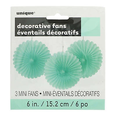 slide 1 of 1, Unique Mint Decorative 3 Mini Fans, 1 ct