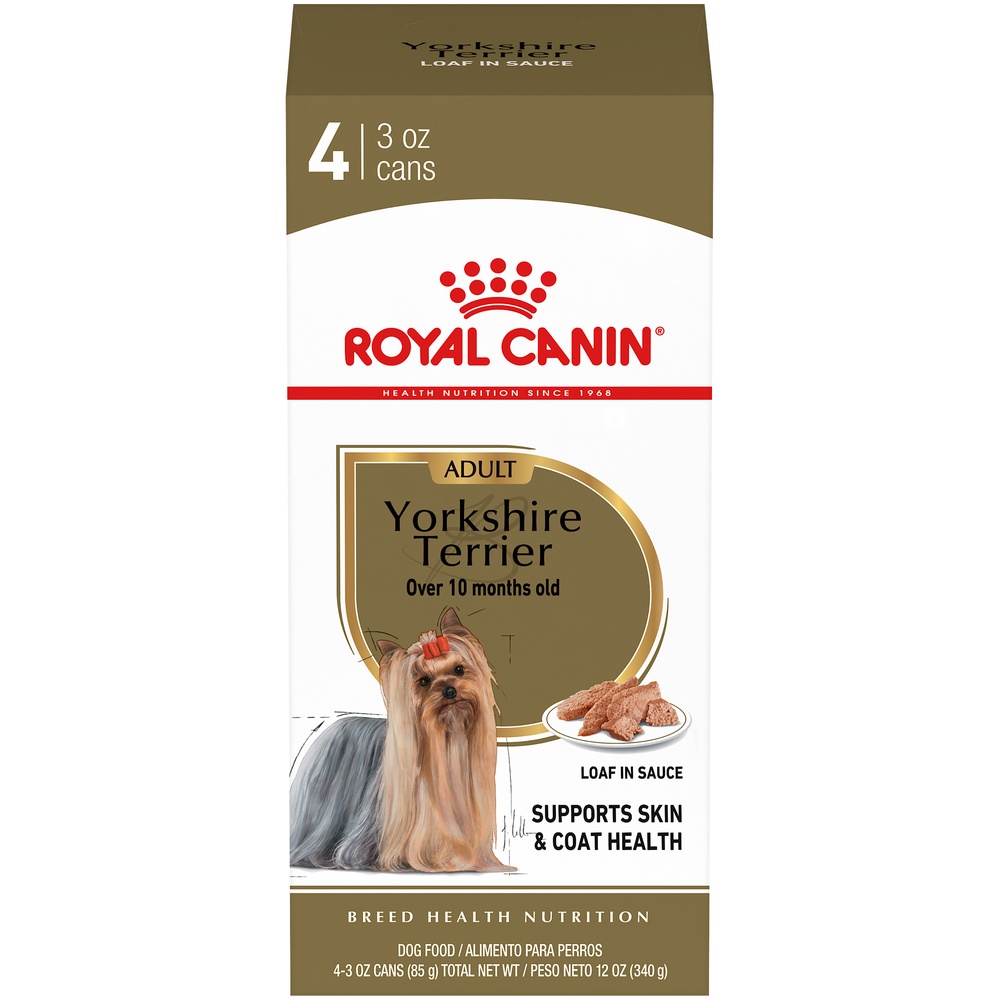 slide 1 of 9, Royal Canin Yorkshire Terrier Adult Breed Specific Wet Dog Food, 3 oz. can, 3 oz