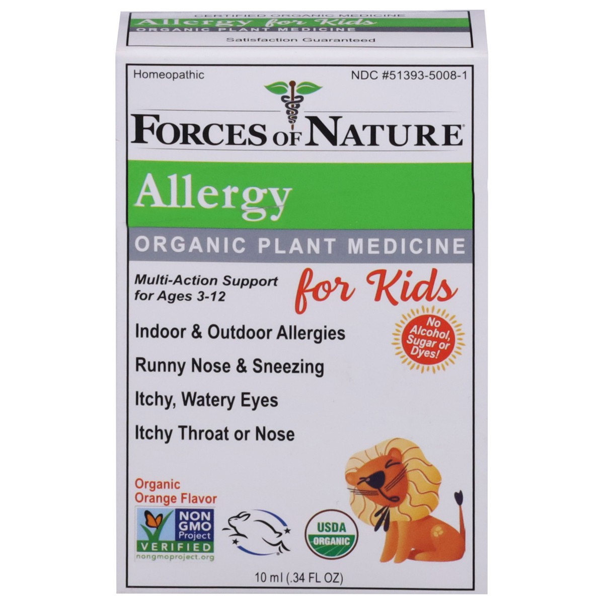 slide 1 of 13, Forces of Nature Organic Plant Medicine Allergy for Kids 0.34 fl oz, 10 ml