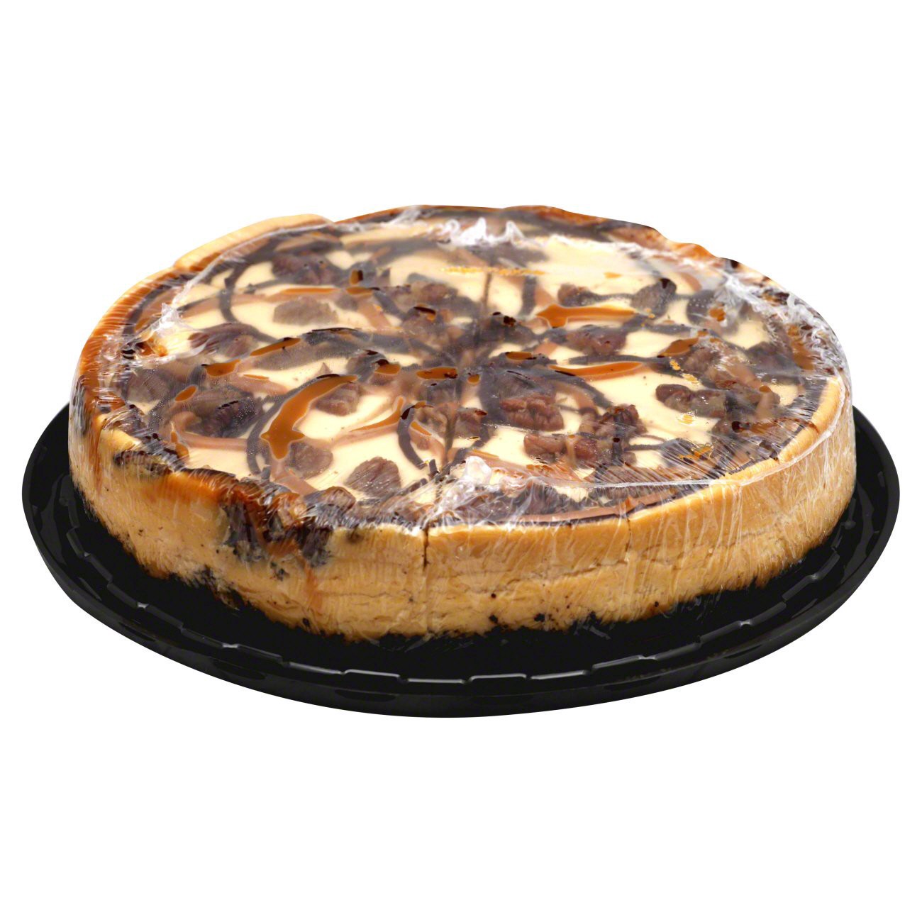 slide 1 of 1, H-E-B Caramel Pecan Turtle Cheesecake, 8 in