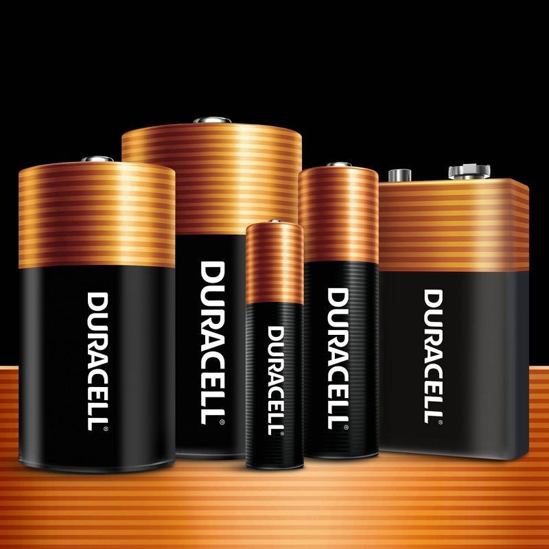 slide 4 of 7, Duracell Coppertop all-purpose alkaline batteries are not only dependable, they’re also long-lasting. Take comfort in a 5-year guarantee in storage. They’re great for the devices you use every day. Duracell is the #1 trusted battery brand., 4 pk