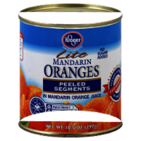 slide 1 of 1, Kroger Lite Peeled Segments of Mandarin Oranges in Juice, 10.5 oz