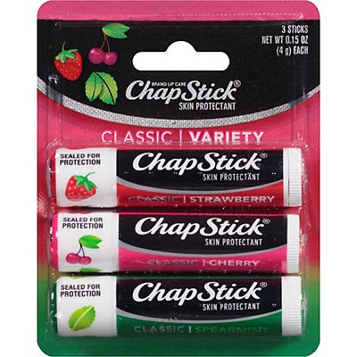 slide 1 of 1, ChapStick Variety Pack Classic Cherry, Strawberry & Spearmint Lip Balm, 3 ct; 0.45 oz