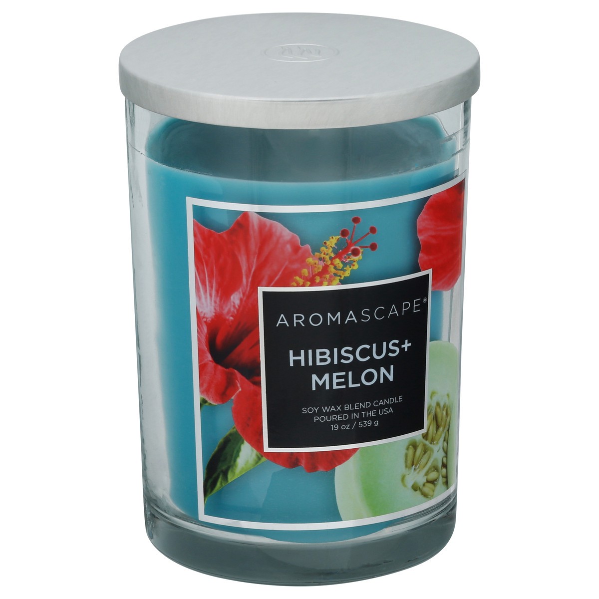 slide 2 of 12, AromaScape Hibiscus + Melon Candle 1 ea, 1 ct