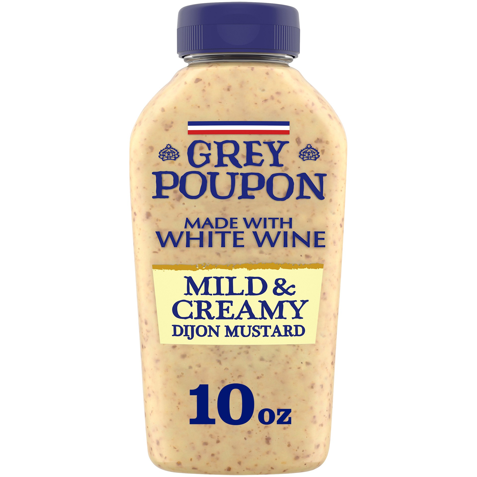 slide 1 of 5, Grey Poupon Mild & Creamy Dijon Mustard, 10 oz. Bottle, 10 oz