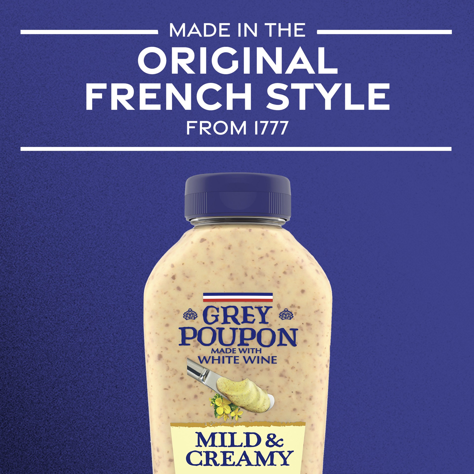 slide 4 of 5, Grey Poupon Mild & Creamy Dijon Mustard, 10 oz. Bottle, 10 oz