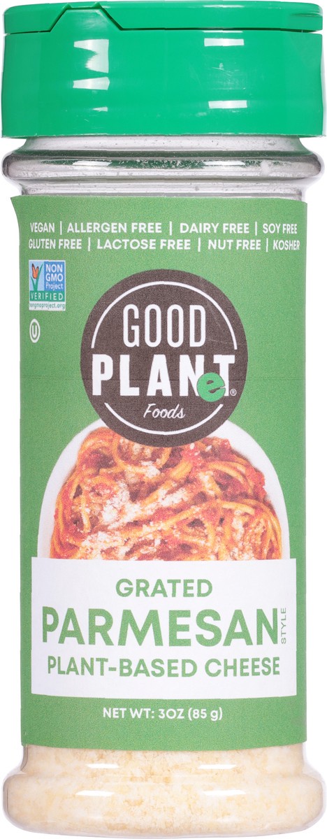 slide 13 of 14, GOOD PLANeT Grated Parmesan Style Plant-Based Cheese 3 oz, 3 oz