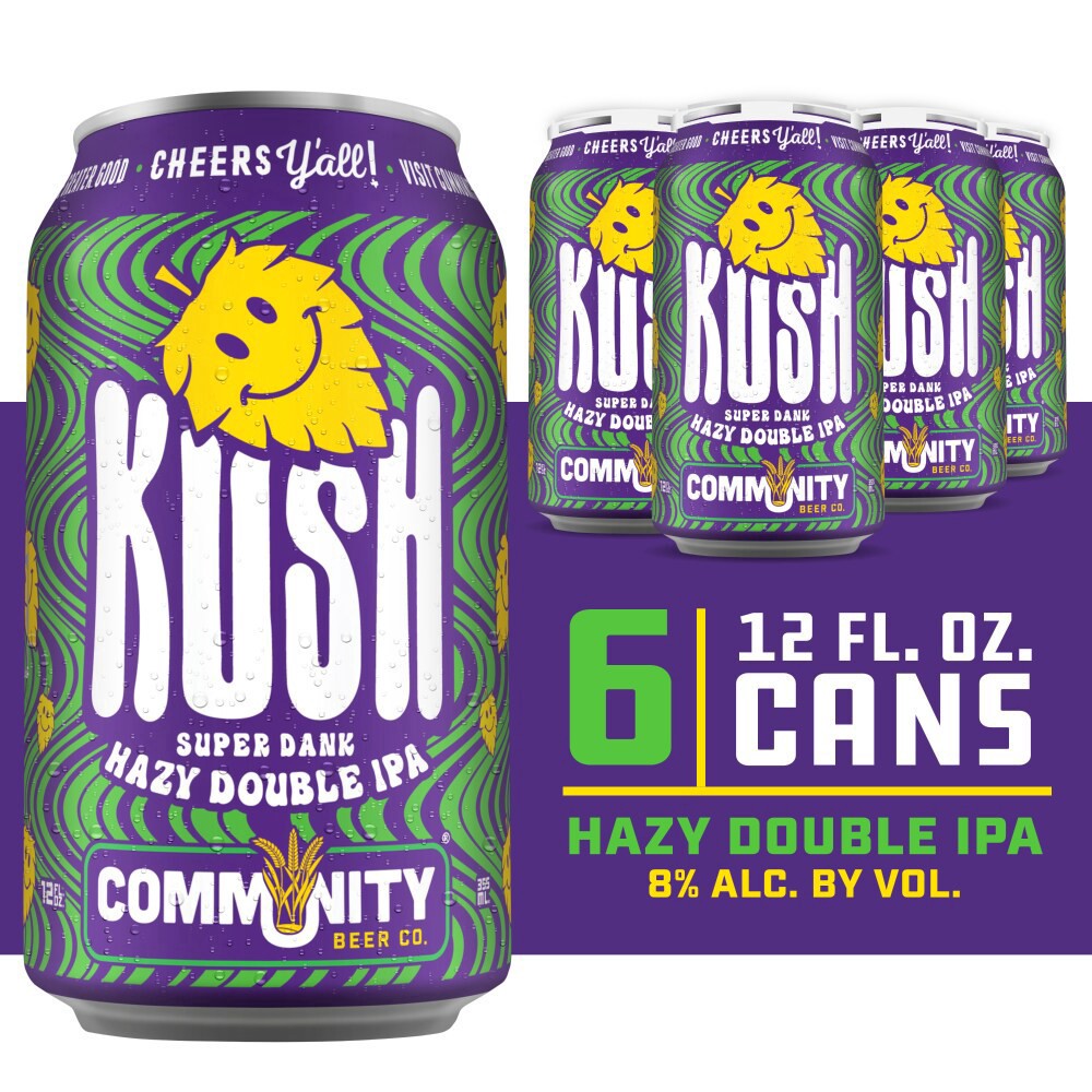 slide 3 of 3, Community Kush Hazy Double Ipa - Cans, 12 oz
