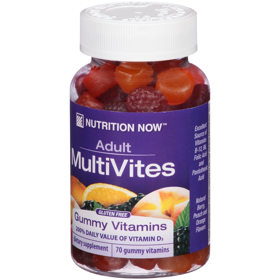 slide 3 of 6, Nutrition Now Adult Multivites Gummy Vitamins, 70 ct