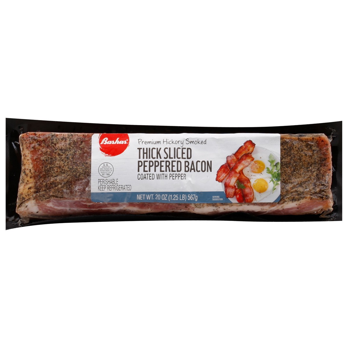 slide 9 of 14, Bashas Thk Slcd Pprcorn Bacon, 20 oz