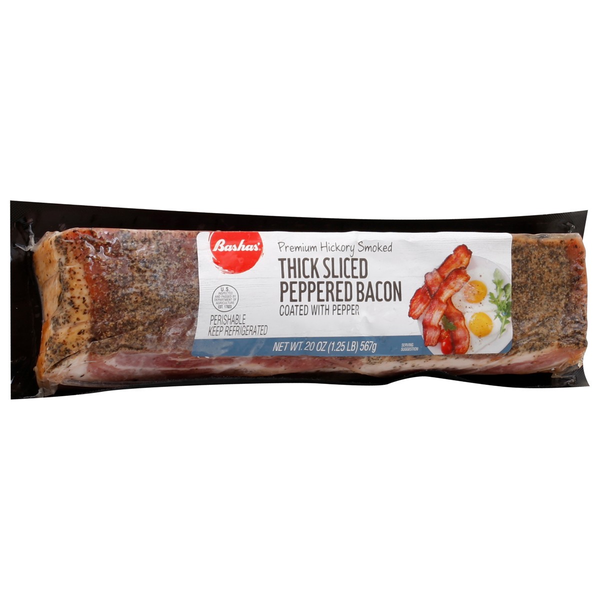 slide 7 of 14, Bashas Thk Slcd Pprcorn Bacon, 20 oz