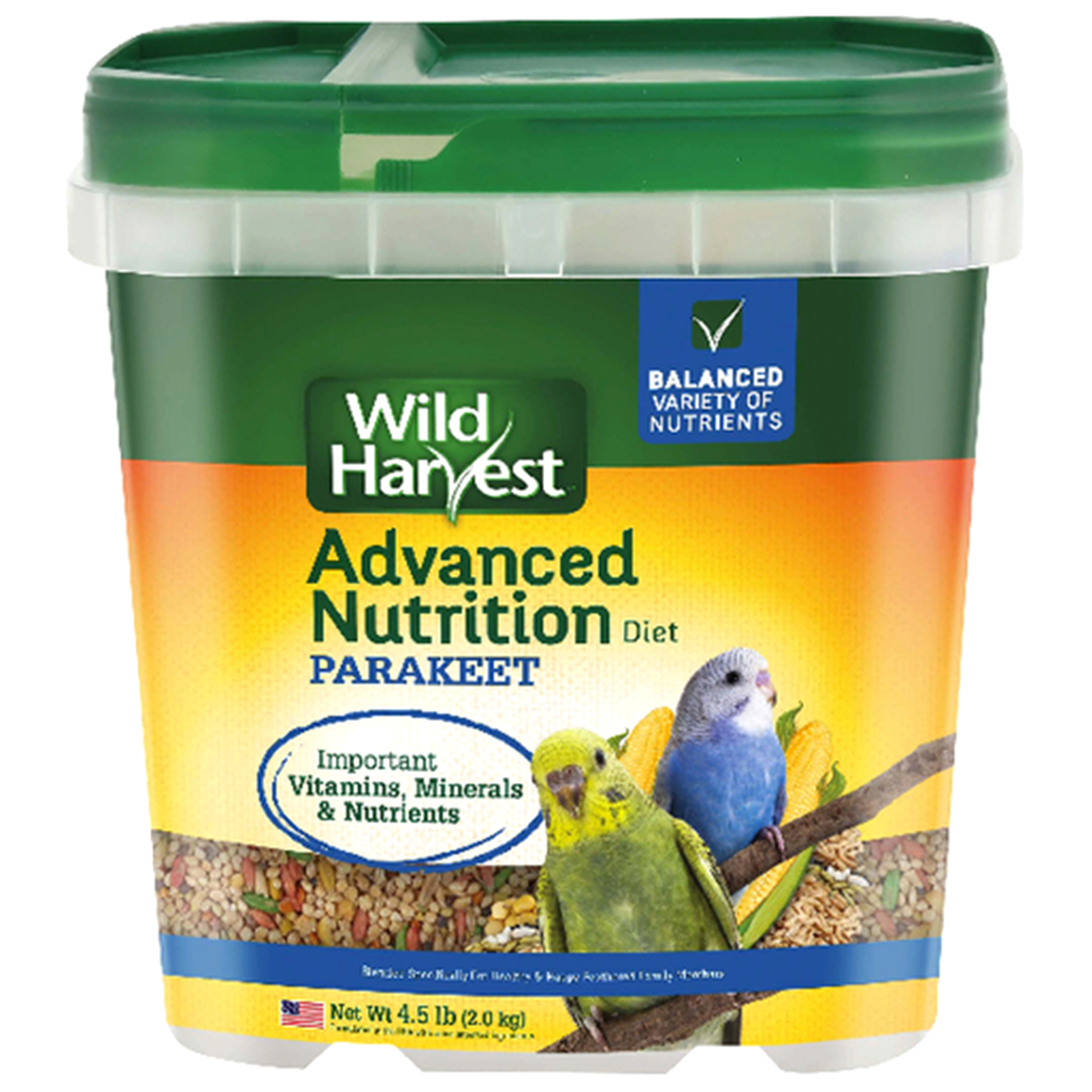 slide 1 of 1, Wild Harvest Advanced Nutrition Diet for Parakeets, 4.5 lb