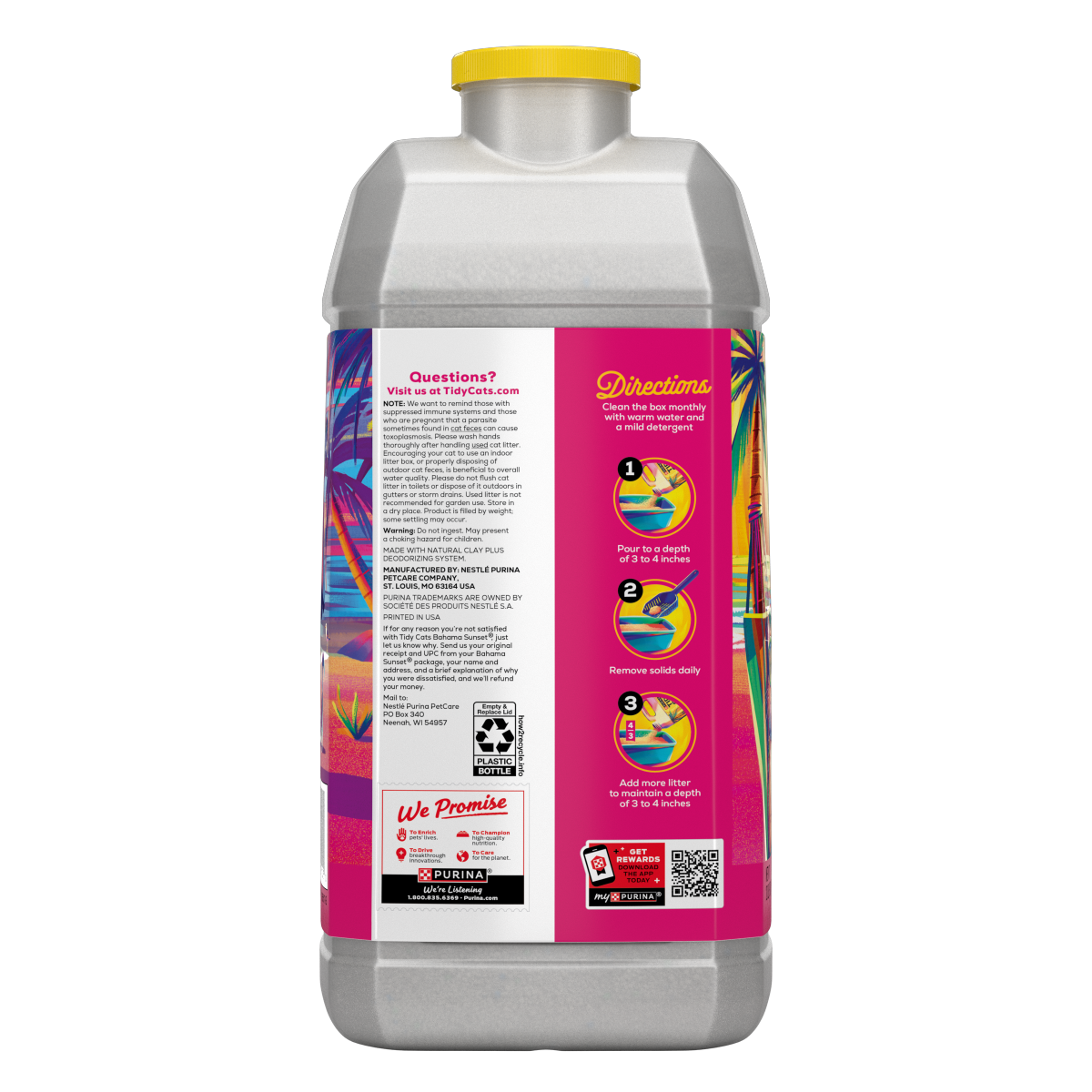 slide 6 of 21, Tidy Cats Purina Tidy Cats Bahama Sunset Scented Clumping Cat Litter Odor Control Formula - 20 lb. Jug, 20 lb