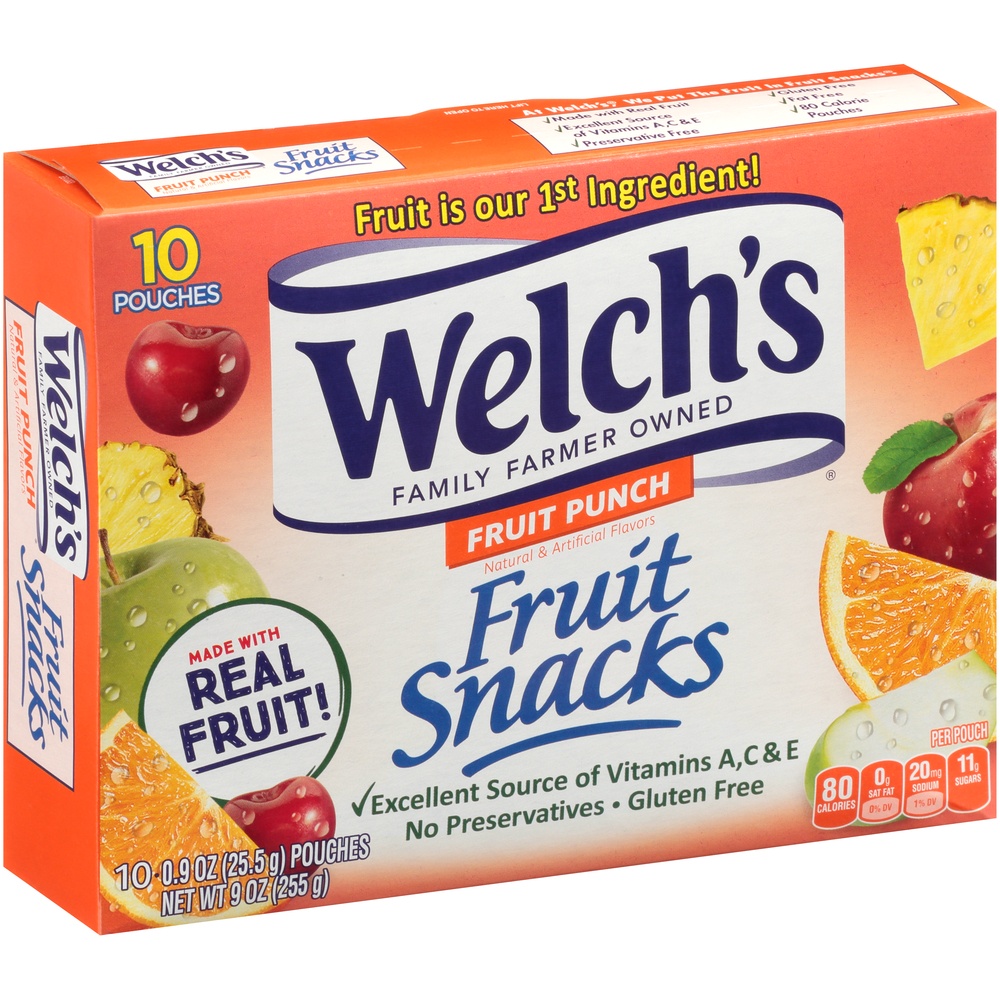 Welch's Fruit Punch Fruit Snacks 10 ct; 0.9 oz Shipt