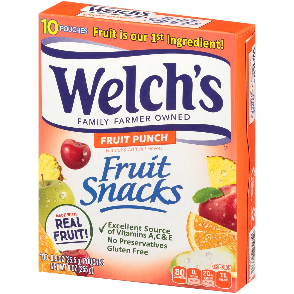 Welch's Fruit Punch Fruit Snacks 10 ct; 0.9 oz Shipt
