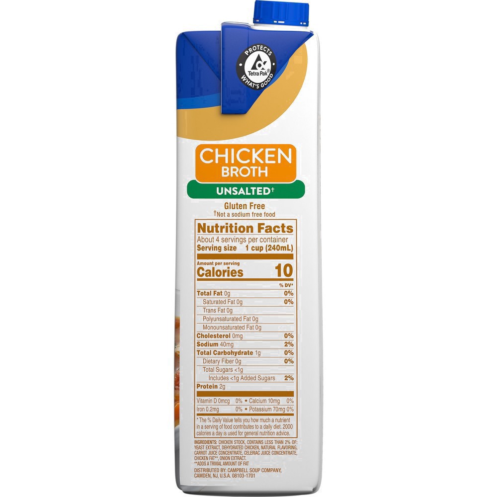 slide 47 of 69, Swanson Unsalted Chicken Broth, 32 oz Carton, 32 oz