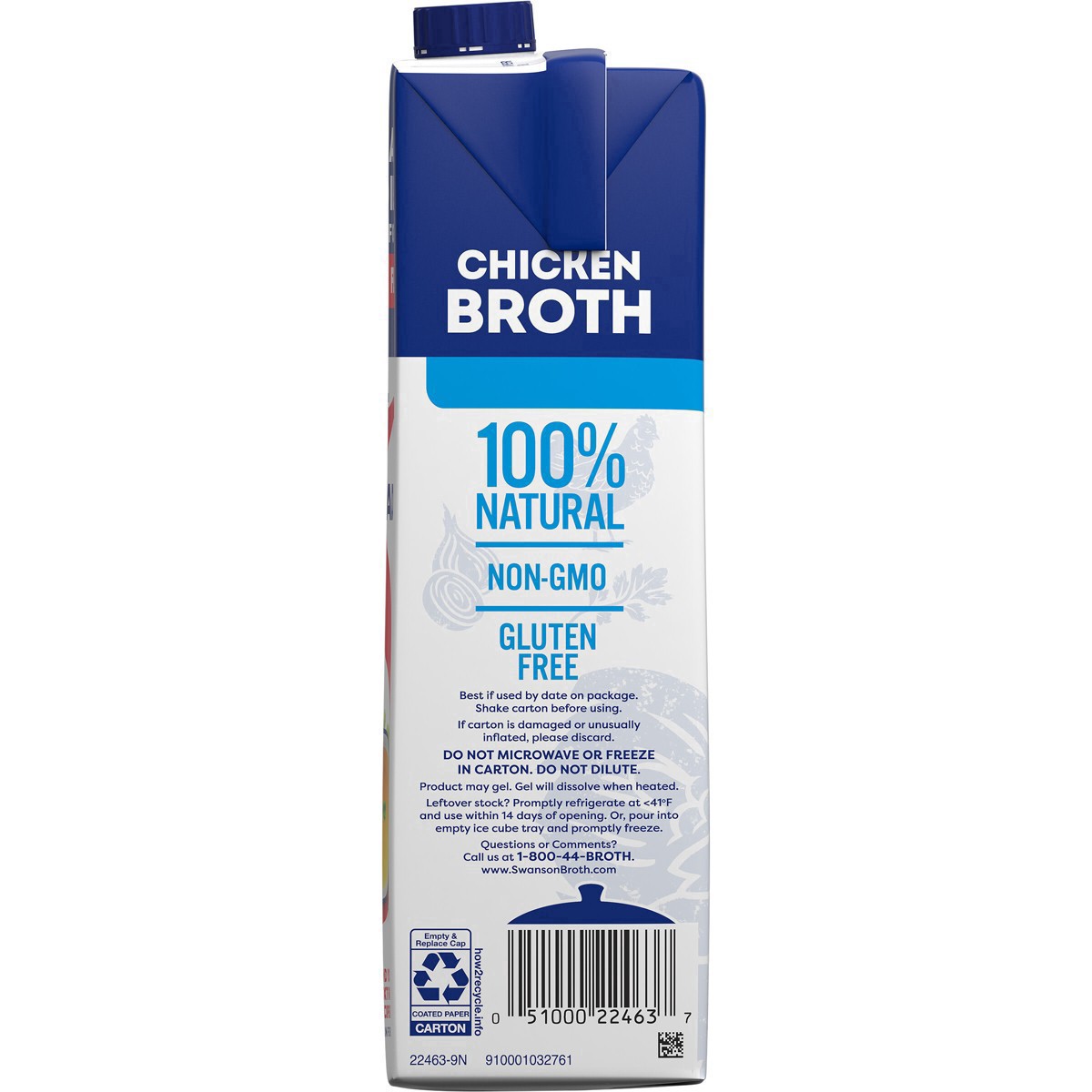 slide 11 of 69, Swanson Unsalted Chicken Broth, 32 oz Carton, 32 oz