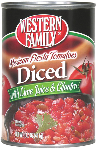 slide 1 of 1, Western Family Dcd Mex Fiesta Tomatoes, 14.5 oz