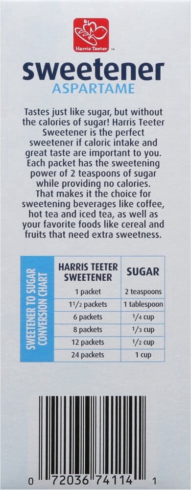 slide 4 of 4, Harris Teeter Aspartame Sweetener, 250 ct