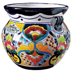 Cactus Imports & Pottery Medium Talavera Bean Pot Clay Pot