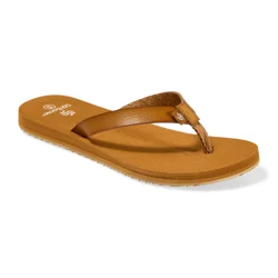 Sol Borne Women's Freya Flip Flops, Brown, Size 9