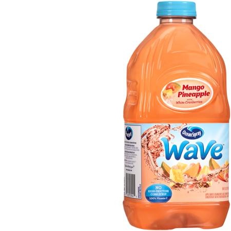 slide 1 of 4, Ocean Spray Wave Mango Pineapple Juice Bottle, 64 fl oz