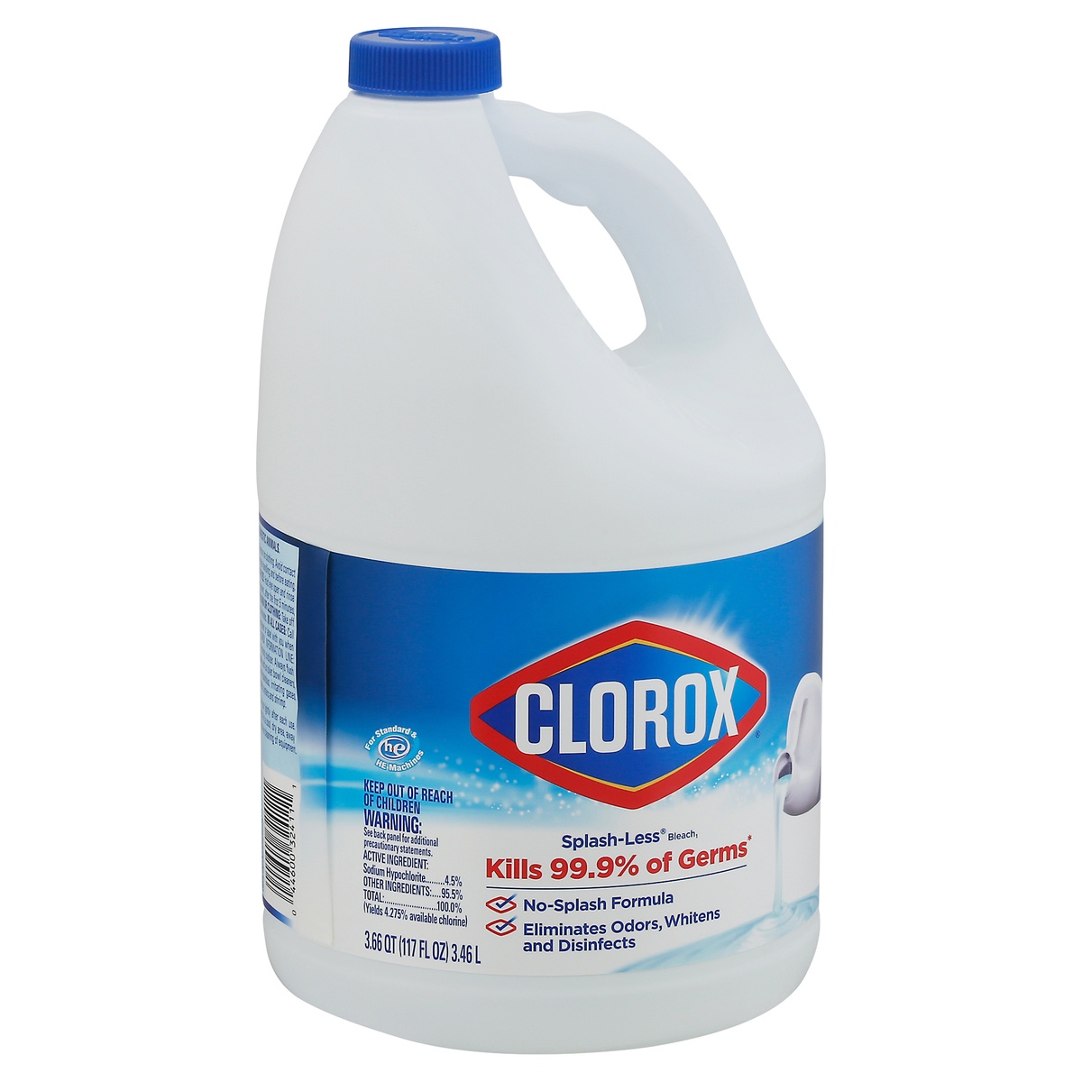 slide 2 of 10, Clorox Splash-Less Crisp Lemon Scented Liquid Bleach, 117 fl oz