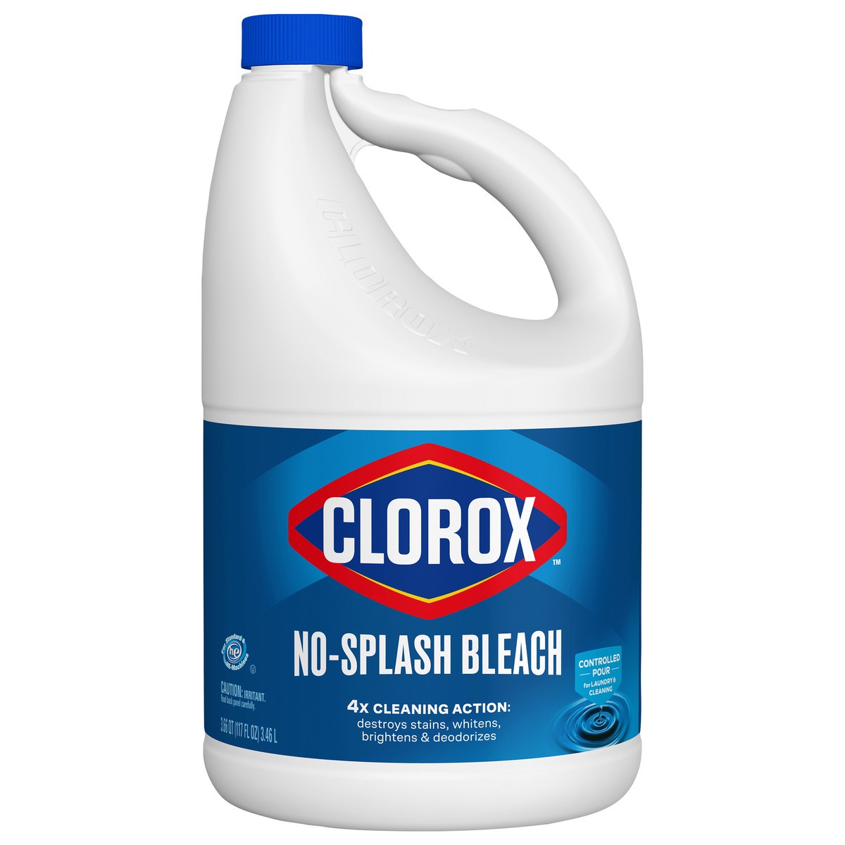 slide 1 of 11, Clorox Splash-Less Regular Bleach, 117 fl oz