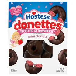 Hostess Frosted Strawberry Artificially Flavored Mini Donuts, 9.5 oz Bag