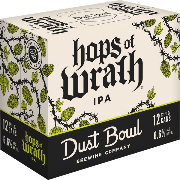 slide 1 of 1, Dust Bowl Brewing Co. Dust Bowl, Hops Of Wrath Ipa, 12 ct; 12 oz