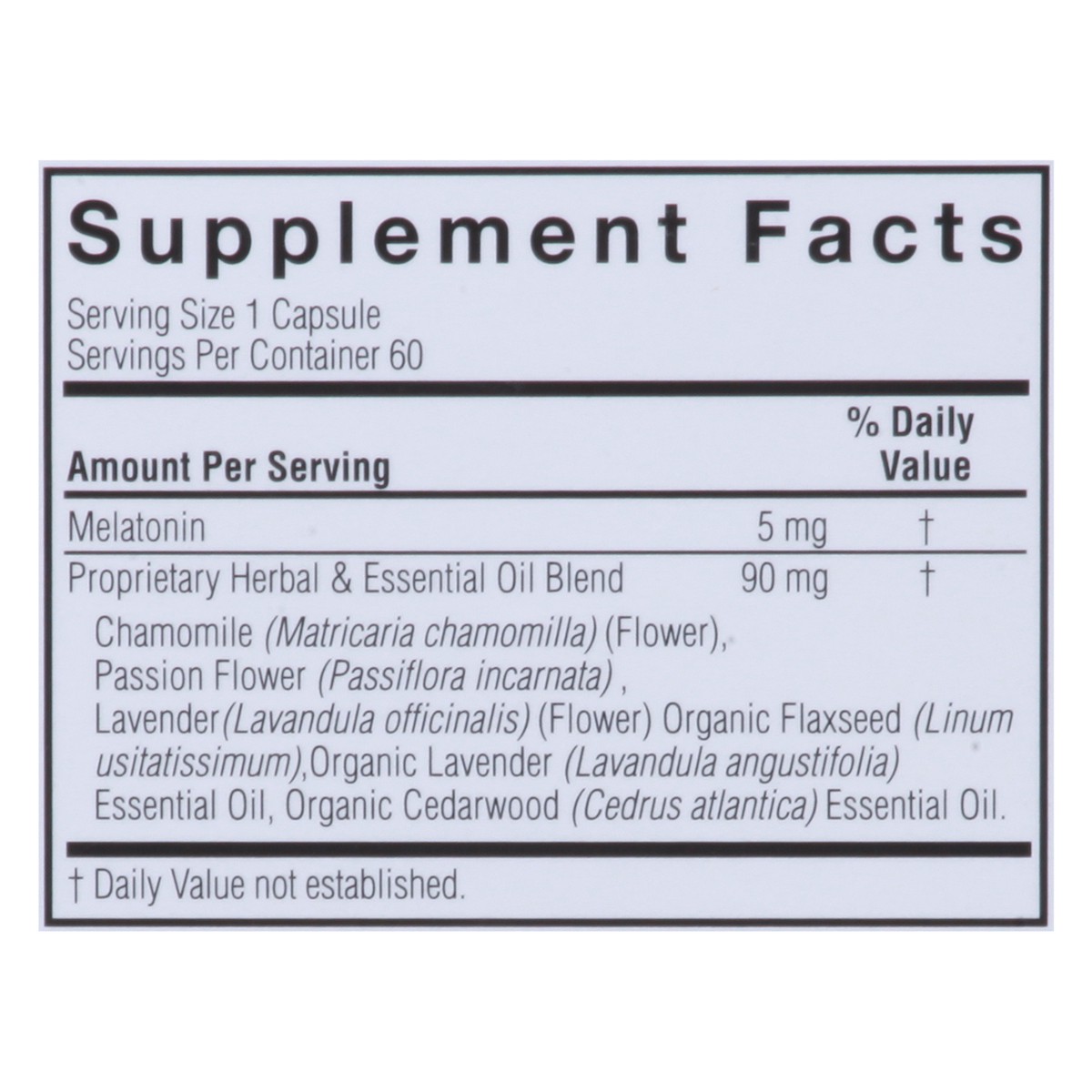 slide 6 of 12, Nature's Answer 5 mg Melatonin+ 60 Vegetarian Capsules, 60 ct