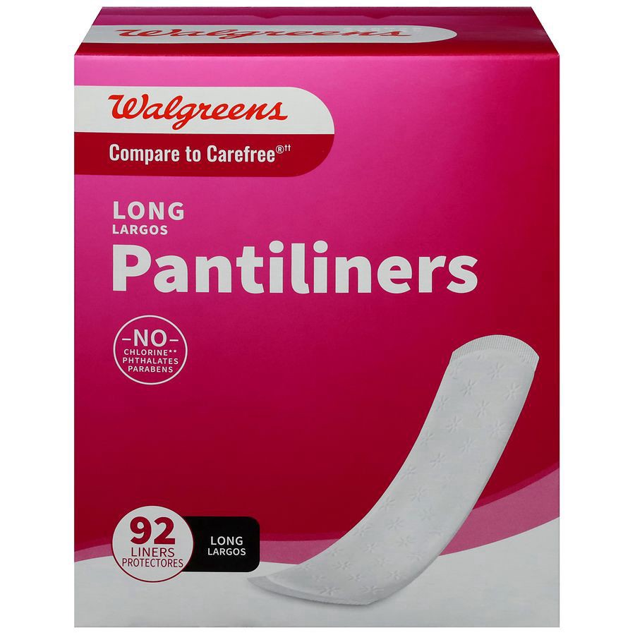 slide 1 of 4, Walgreens Long Pantiliners, 92 ct